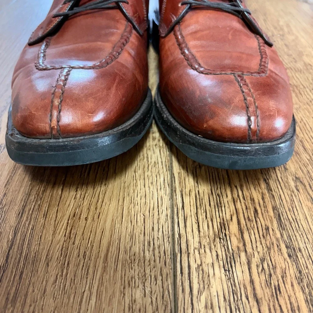 Allen Edmonds DELLWOOD Split Toe Lace Up Oxfords 11.5 D Brown USA Made Leather
